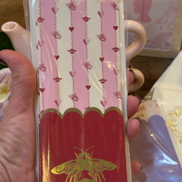 Bridgerton Tea Party Invitation’s Plates Napkins Utensil Holder Tea Pot NEW - Picture 8 of 16